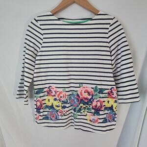 Boden- Johnnie B- Girl's Striped Floral Top- size 13-14